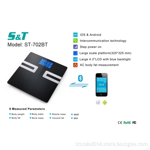 bluetoot body scale wifi bathroom scale